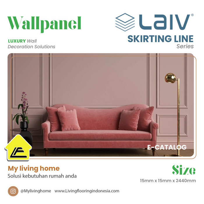 Wall Moulding PVC Putih | List Dinding | List Profil | Wall Moulding Tempel