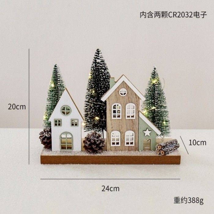 

Dekorasi Natal Rumah Kayu Lampu by Platefulnco - A