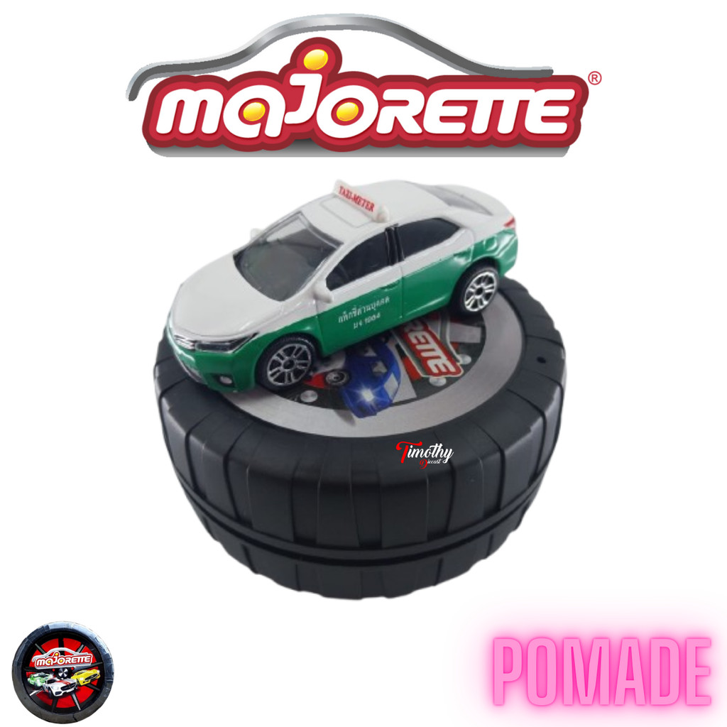 Diecast Majorette Pomade Toyota Corolla Altis Taxi Hijau Putih
