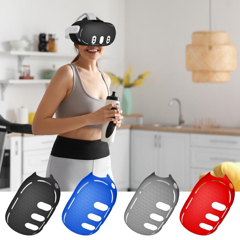 ilicone Protective Cover Shell Case ForMeta Quest3 VR Headset  Adjustable Head Strap Cover ForMeta Q