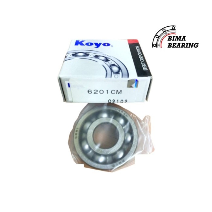 Bearing 6201 Cm C3 Polos Open Tanpa Tutup Koyo JAPAN Laher 6201Cm 6201C3 12X32X10 Ori