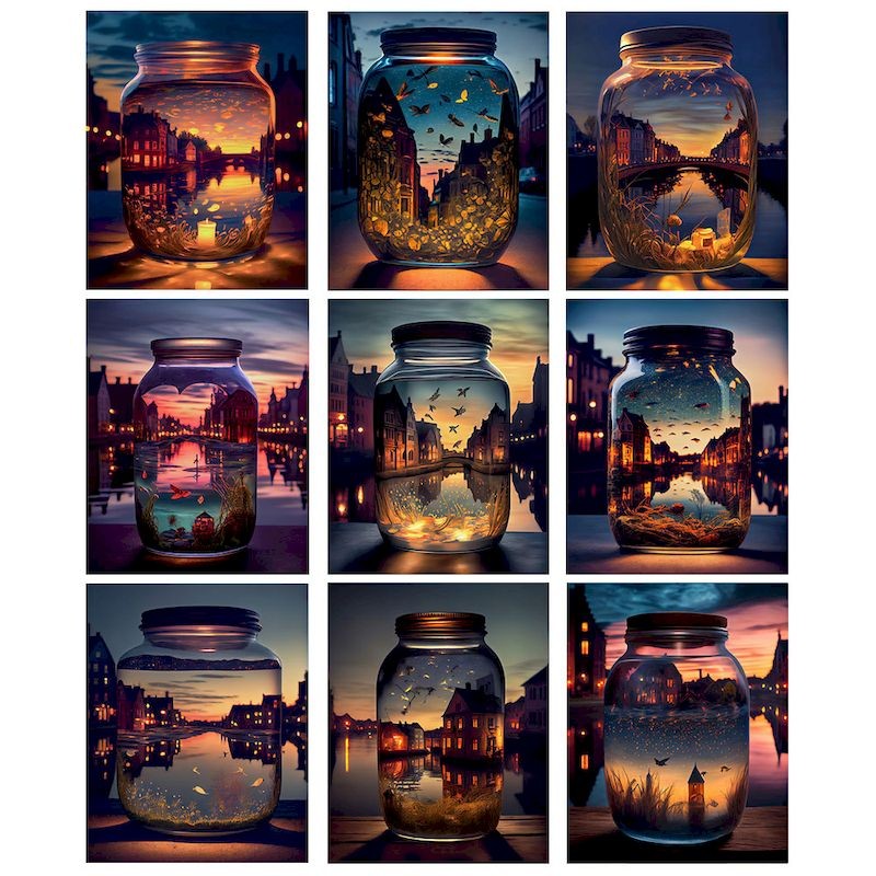 

GATYZTORY Frame Painting By Numbers 40x50cm Kits City Landscape In Glass Bottles Drawing On Numbers For Adults Kill Time Diy Gif
