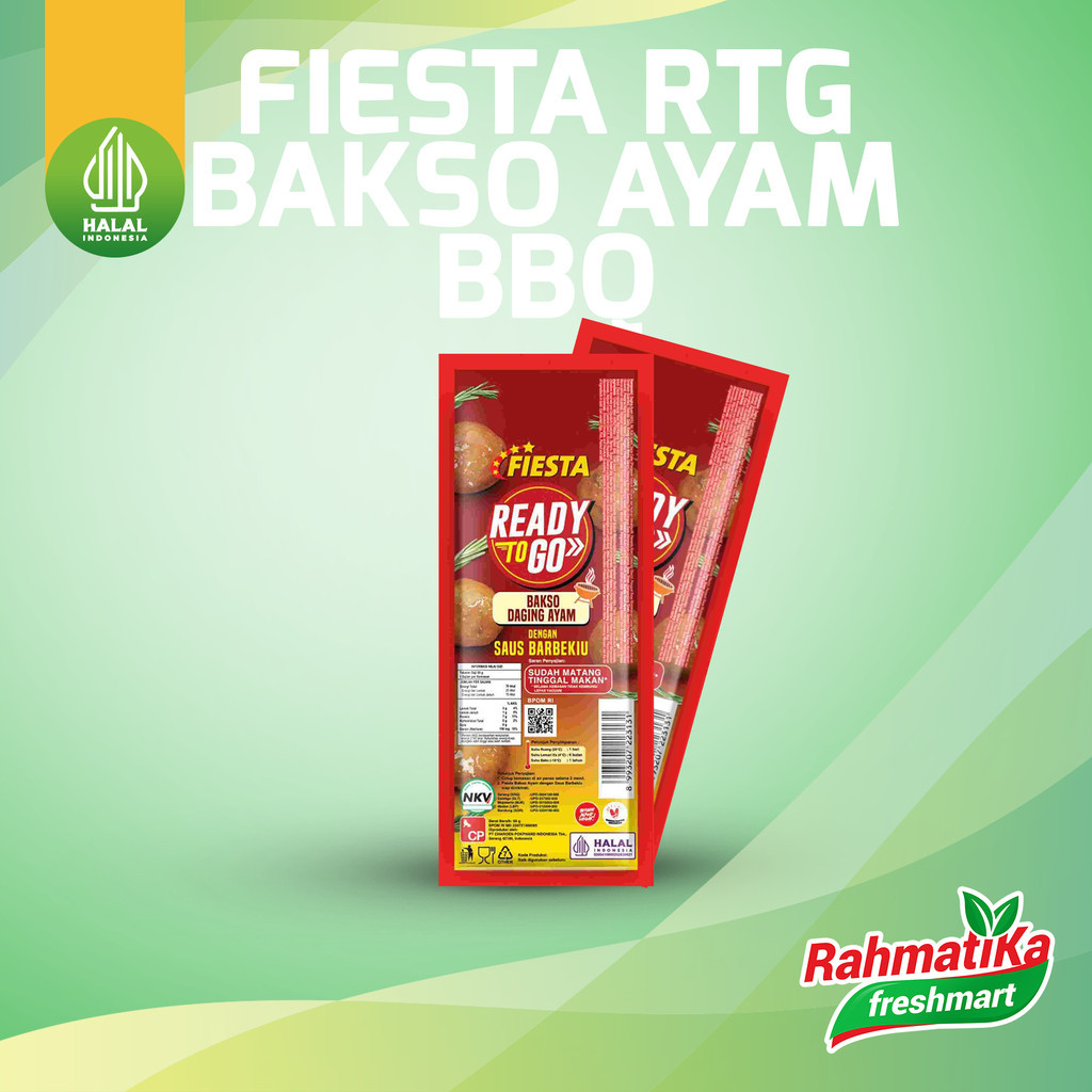 

Fiesta Ready To Go Bakso Daging Ayam Dengan Saus BBQ 60 gr