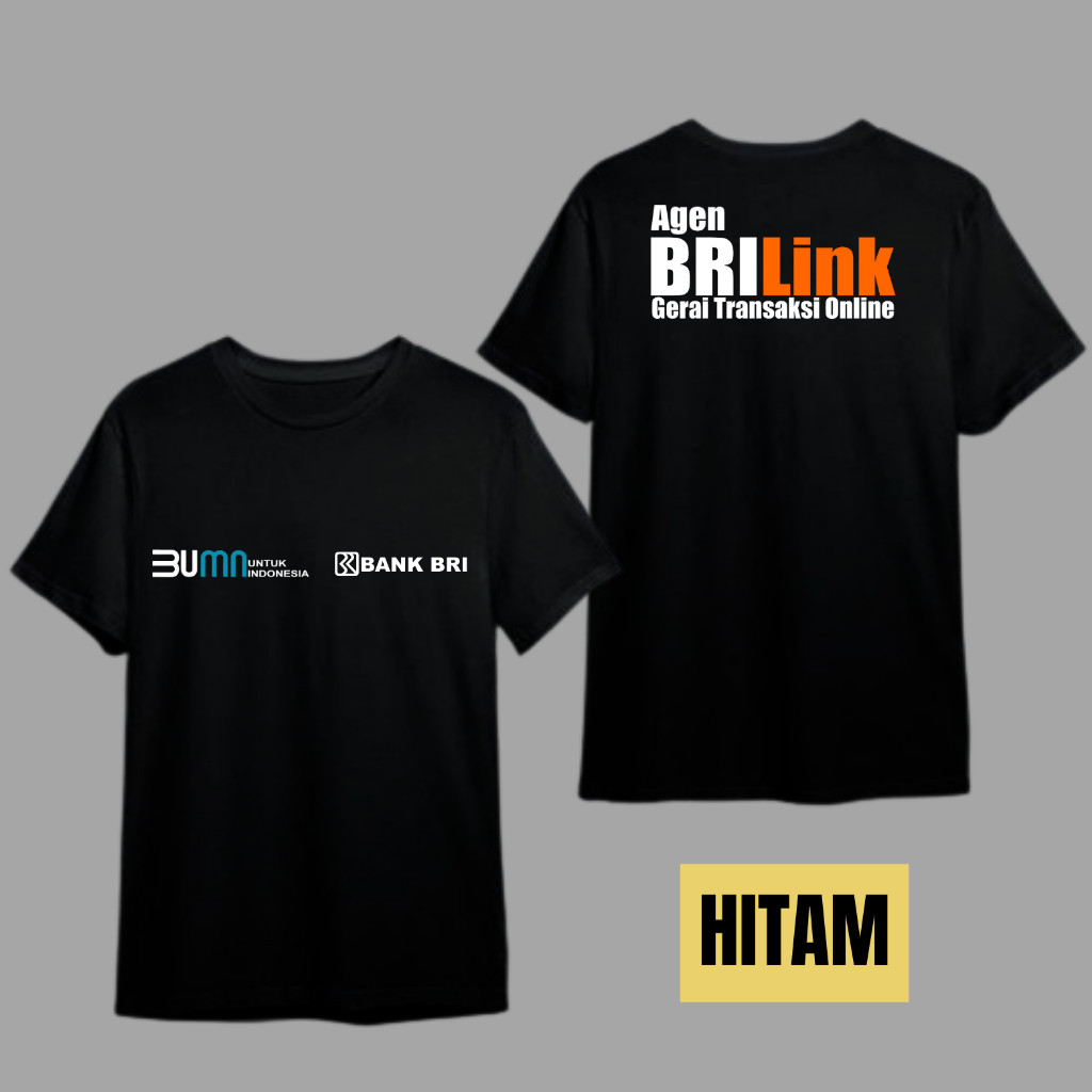 Baju Kaos AGEN BRILINK TRANSAKSI ONLINE TSHIRT Atasan Pria Wanita Bahan Cotton Combed Quality Premiu