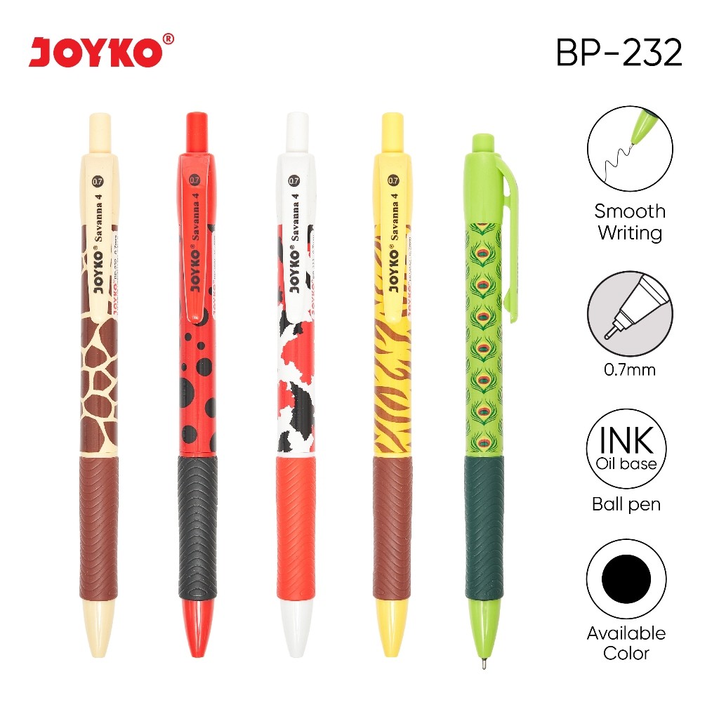 

Ball Pen Pulpen Pena Joyko BP-232 Savanna 4 0.7 mm