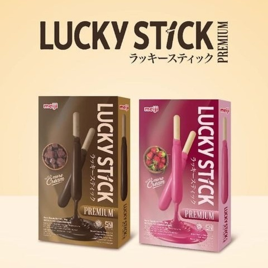 

Meiji Lucky Stick Premium 35gr Biscuit Lapis Chocolate / Strawberry