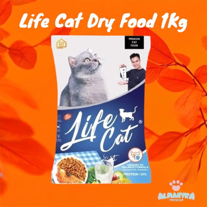Dry food LIFE CAT 1kg - makanan kering kucing LifeCat Dry Cat food