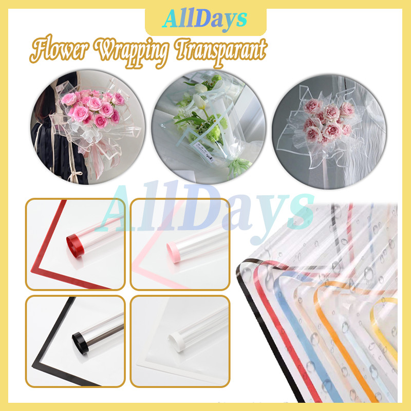 

Flower Wrapping Paper Clear / Kertas Buket Bunga Cellophane Ecer / flower wrapping new frame transparant / Transparant Frame List Color Cellophane Waterproof