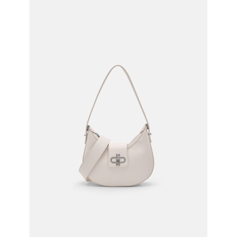 PEDRO ORIGINAL STORE 100% - Icon Leather Hobo Bag - Chalk