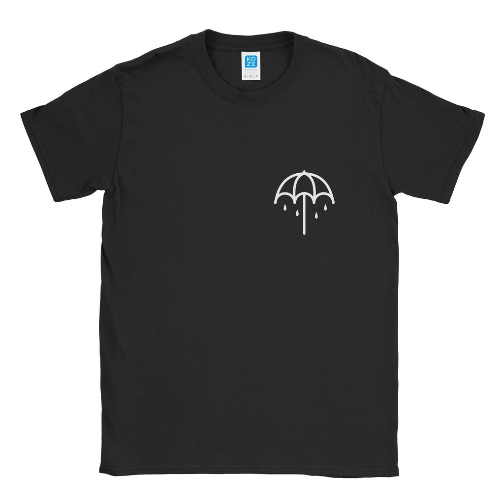 Baju Kaos Band Bring Me The Horizon Umbrella Logo Pocket
