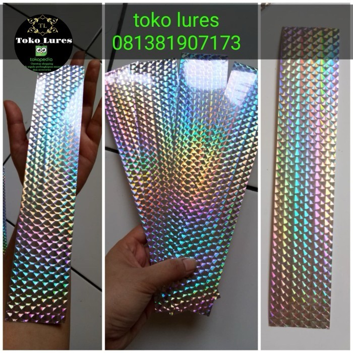 

Stiker hologram 3D motif sisik ikan isi 5lembar - Per Pack Isi 5