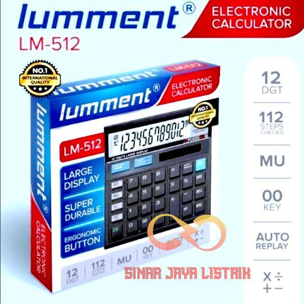

Promo KALKULATOR lumment 512 12 digit check kalkulator 512 calculator cek besar 12digit Ori