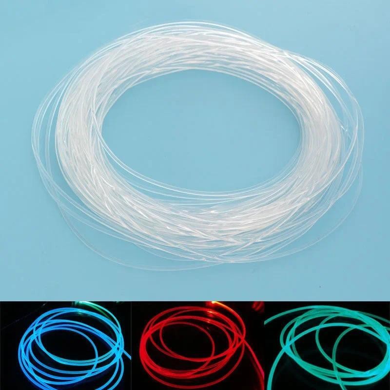 1.5/2/3/4mm PMMA Side Glow Optic Fiber Cable For All Kinds LED Bright Fiber Optic Illuminator Engine