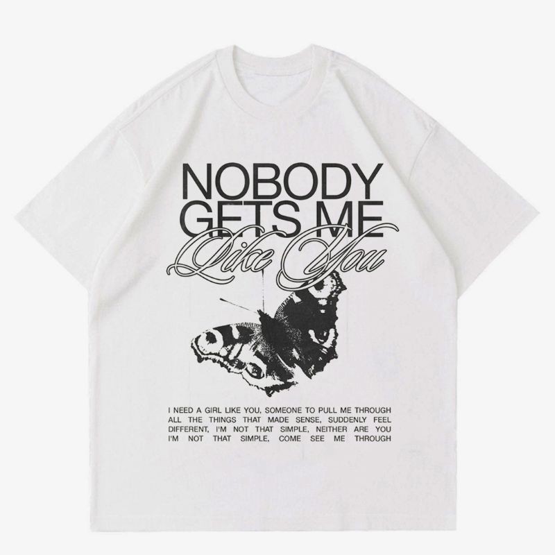 KAOS STREET WEAR - BUTTERFLY EFFECT | T-SHIRT WHITE OVERSIZED PREMIUM 24s | KAOS OVERSIZE PRIA DAN W