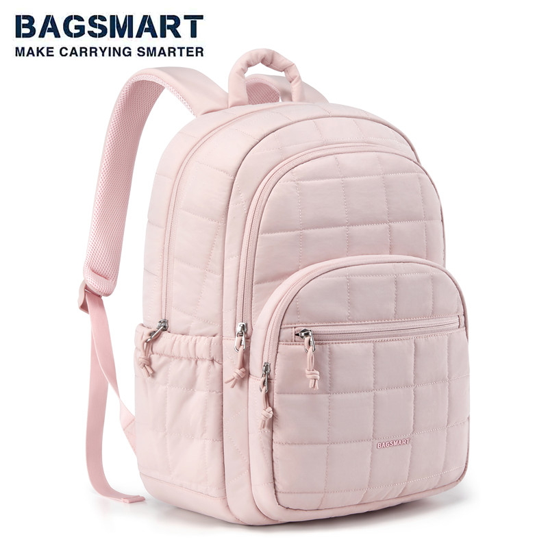 

BAGSMART 15.6in Laptop Bag College Backpack High Capacity School Backpack Cute Girl Travel Book Bag Female Fashion Lady