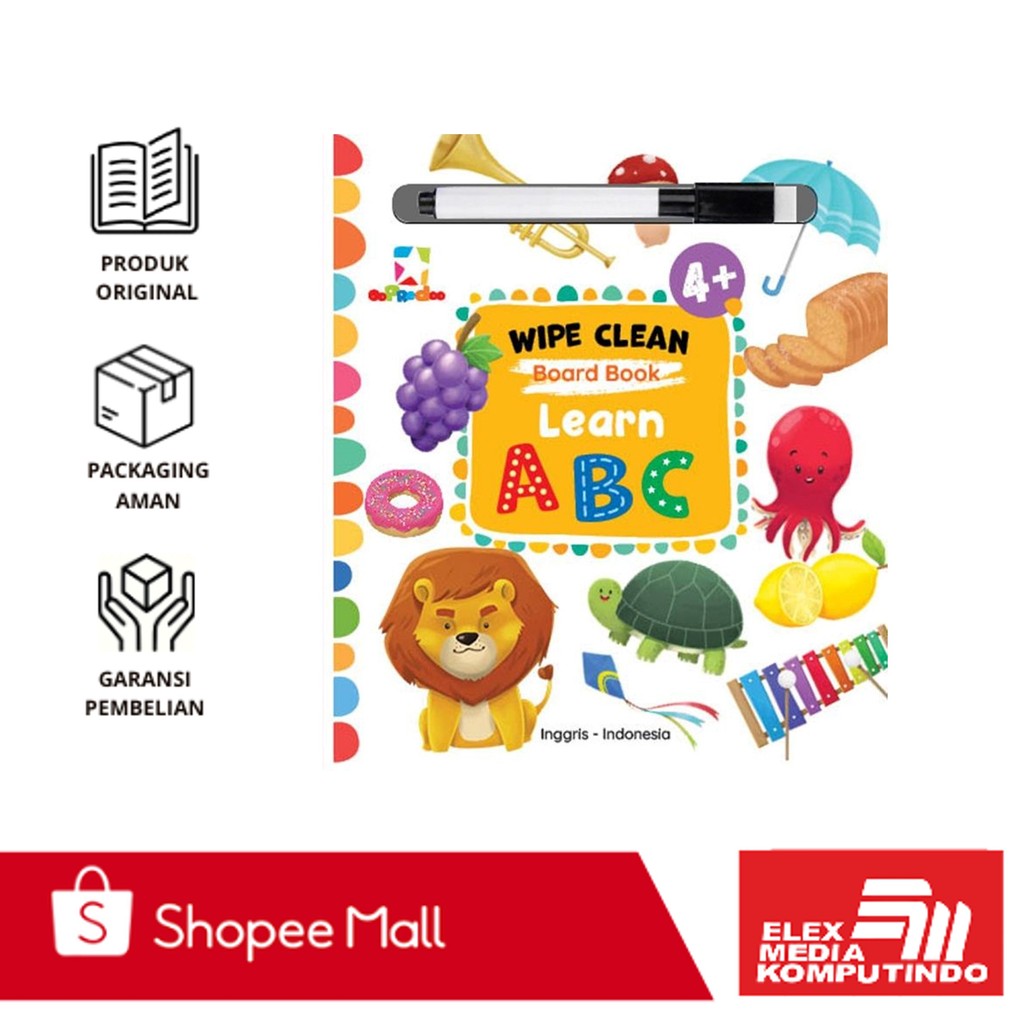 Elex - Opredo Wipe Clean Board Book: Learn ABC