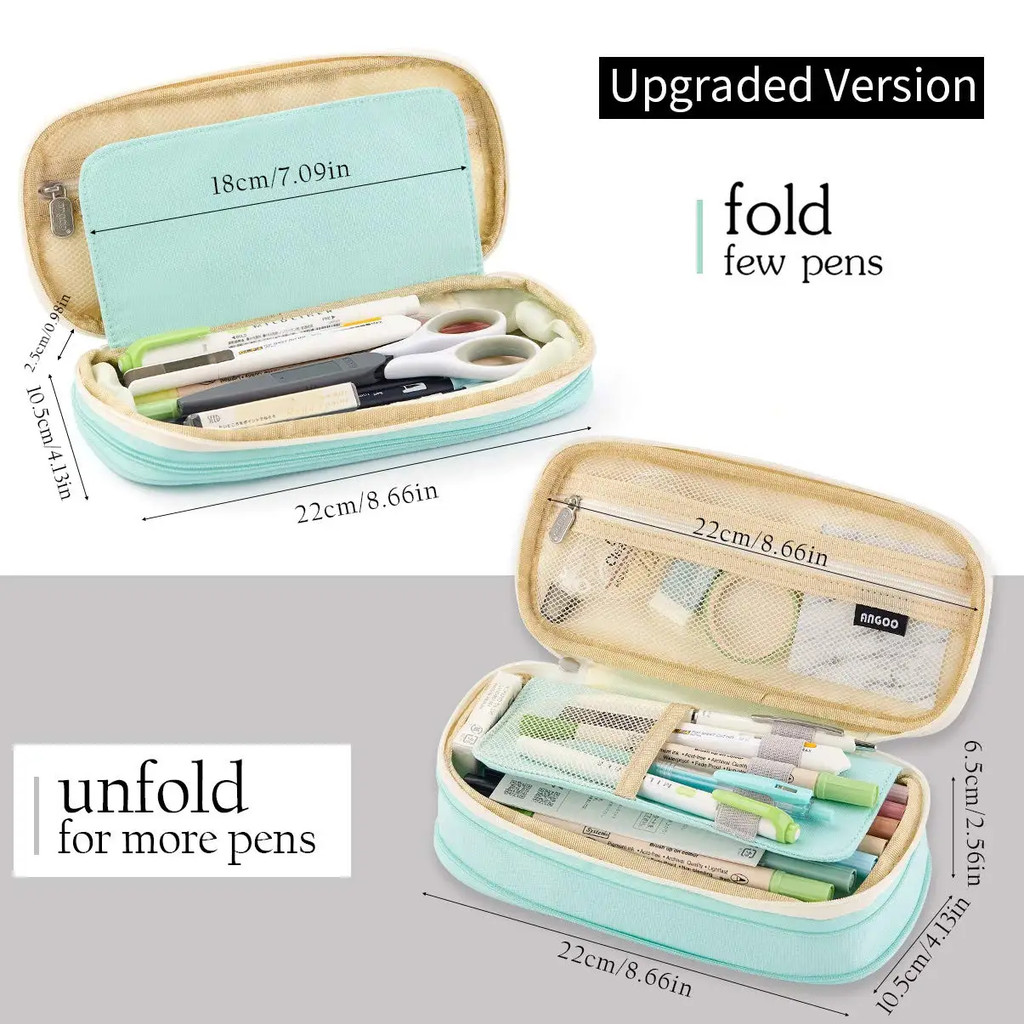 

1pc Big Capacity Pencil Pen Case Office College School Large Storage High Capacity Bag Pouch Holder Box Organizer for Teen Girls