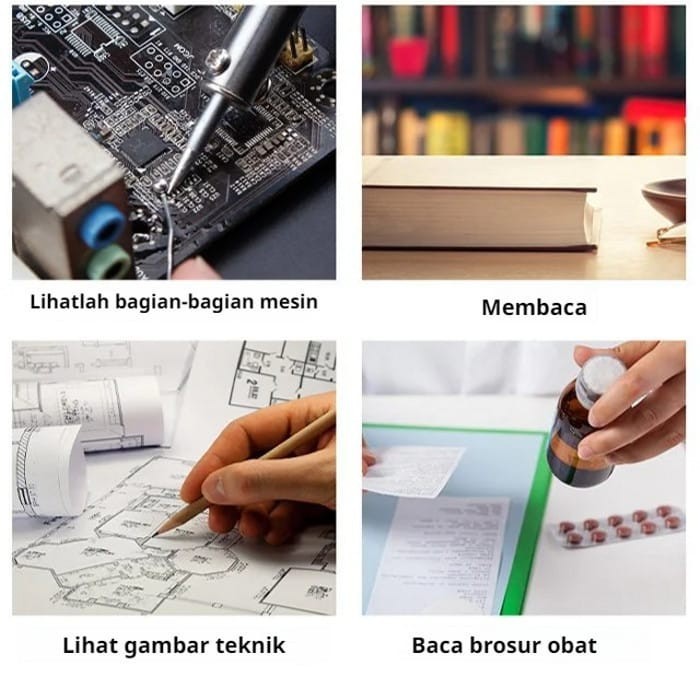 

RB Kaca Pembesar Lensa Optik Lampu Led 3-6 Kali Ultra-Tipis Rectangular Light Portable Magnifying