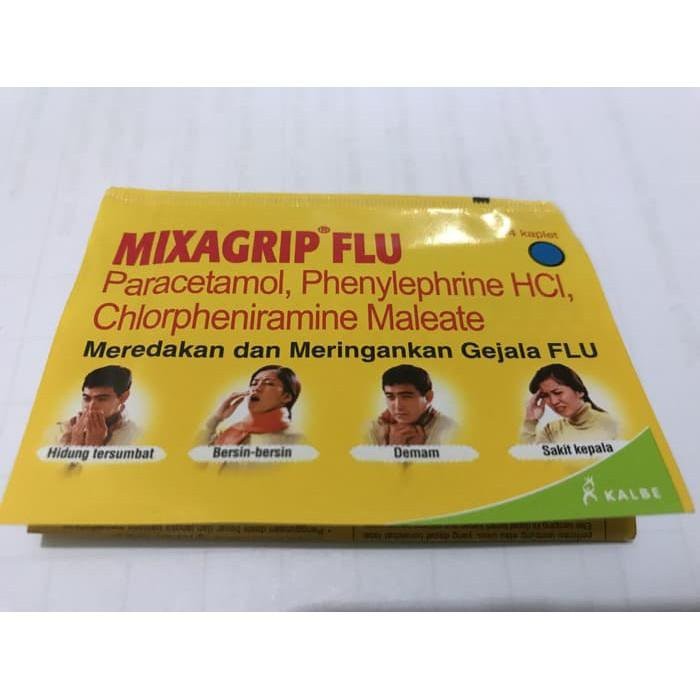 

Mixagrip Flu 1 Strip / 4 Tablet Kaplet / Kuning / Obat Flu Bersin