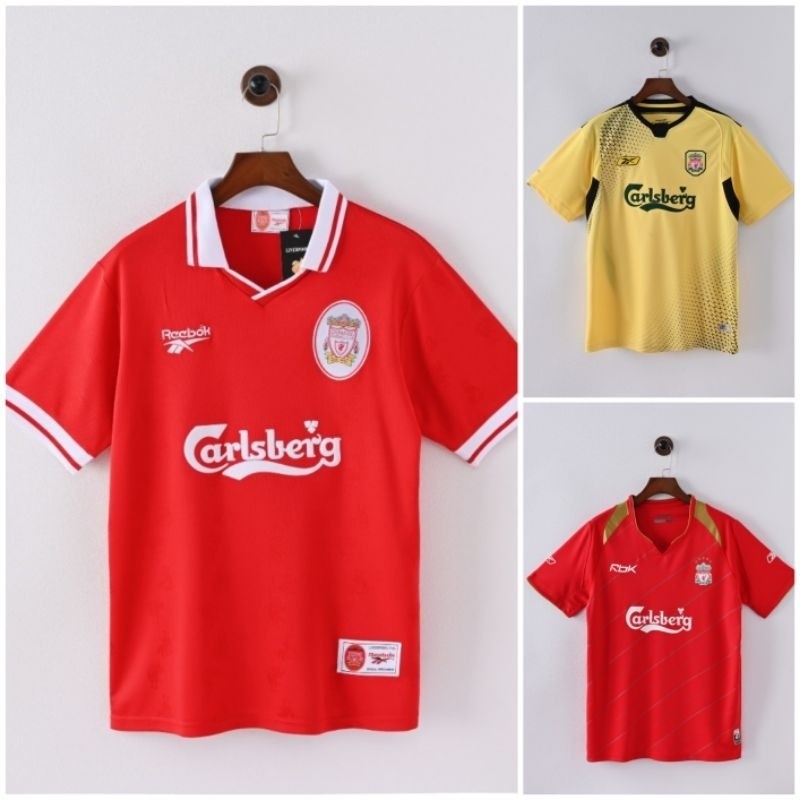 JERSEY BOLA BAJU BOLA JERSEY FUTSAL PAKAIAN OLAHRAGA SEPAK BOLA JERSEY LIVERPOOLL HOME 2000 JERSEY L