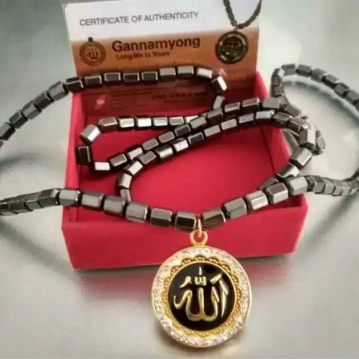 COD KALUNG MAGNET KESEHATAN LAFAS ALLAH SATU PAKET PLUS SERTIFIKAT / KALUNG TERAPI / KALUNG KESEHATA