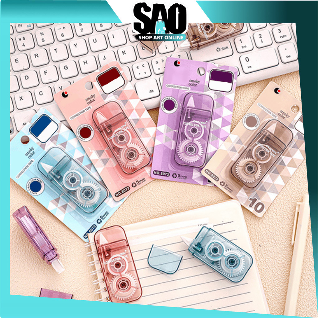 

SAO - S6609 Correction Tape Mini Colorful / Tip Ex Roll Kertas Estetik