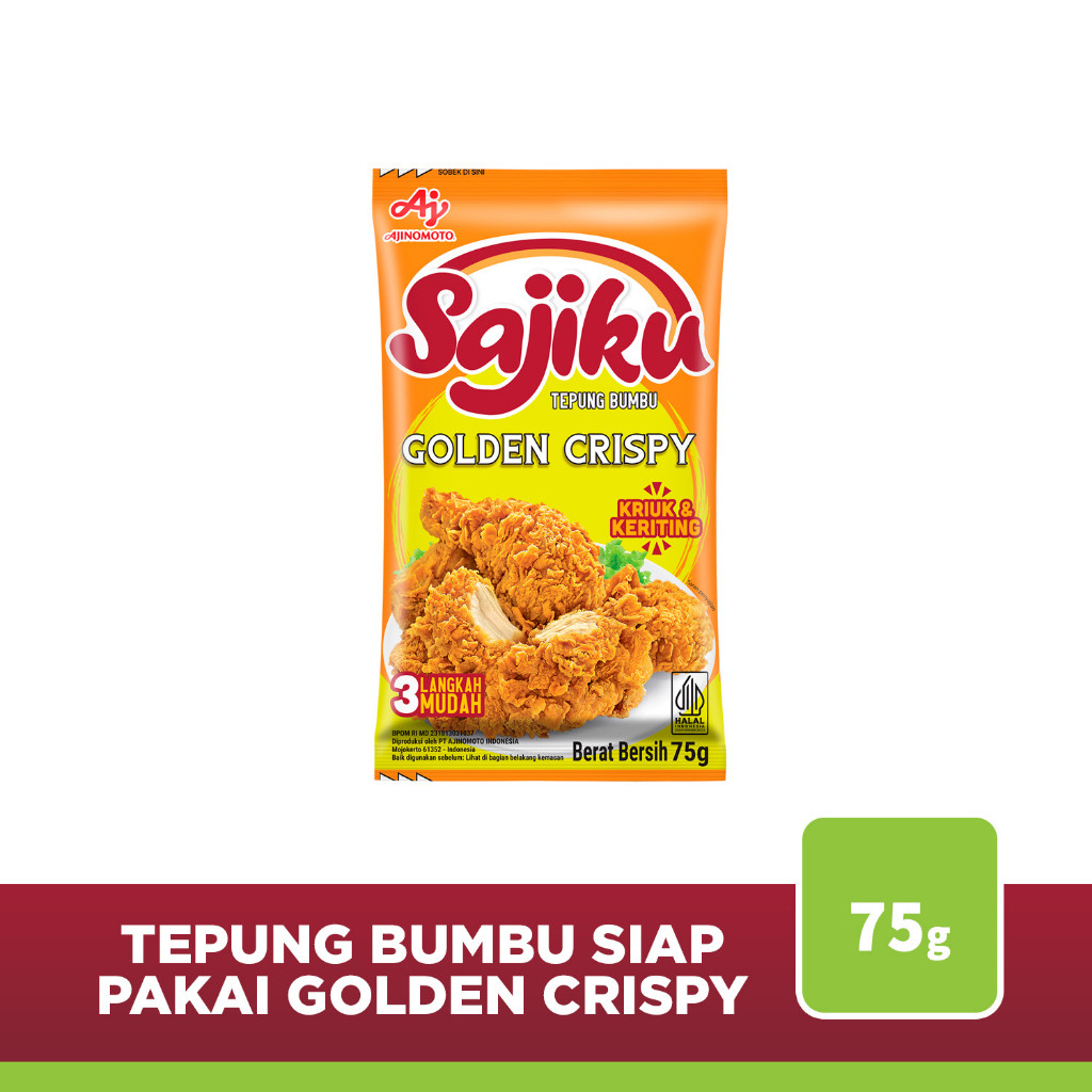 

✨ TOMOTOSTORE ✨ AJINOMOTO Sajiku Tepung Bumbu Golden Crispy Sachet 75 gr