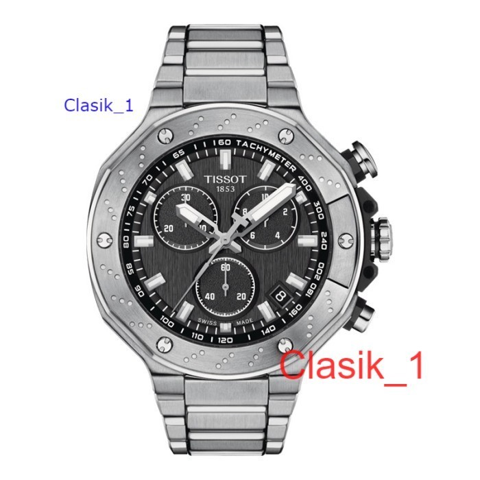 Original 100% Tissot T141.417.11.051.01 T-Race Jam Tangan Pria Analog Swiss Made Garansi Resmi 2 tah