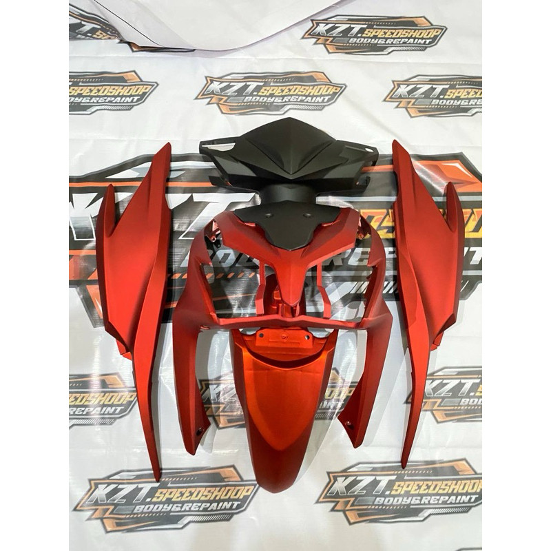 Cover body full halus Vario 125 OLD merah doff