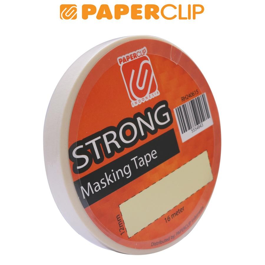 

TAPE KERTAS / MASKING TAPE PAPERCLIP 12MM 16M