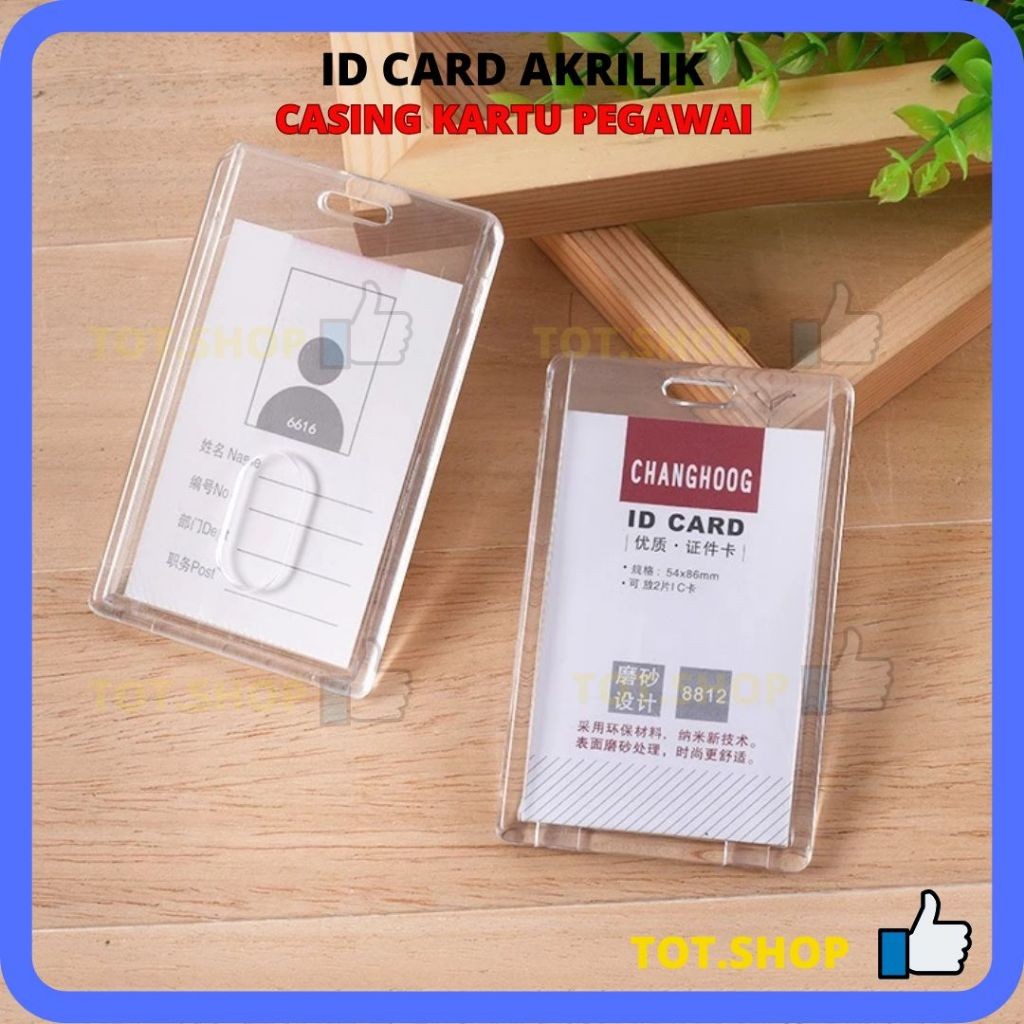 

[1-Pcs] ID CARD AKRILIK Casing Kartu Akrilik | Casing Id Card Holder Casing Kartu Pegawai