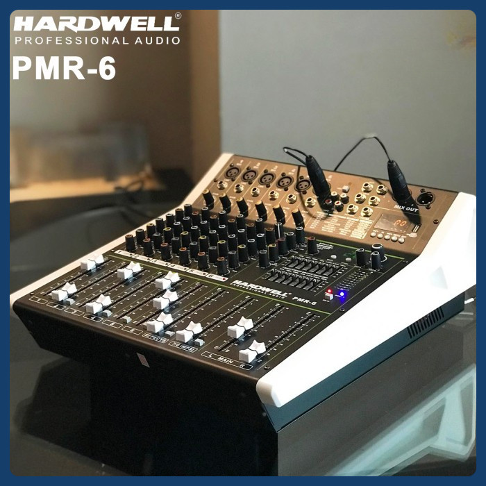 Power Mixer Audio Hardwell PMR 6 - PMR6 New Professional Audio Mixer Karaoke USB Bluetooth Original