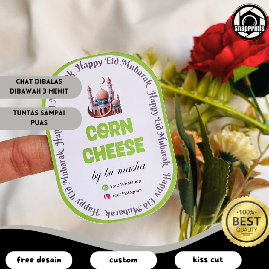 SP STIKER OVAL / STIKER KUE / STIKER MAKANAN / LABEL KUE KERING / LABEL MAKANAN / LABEL TOPLES