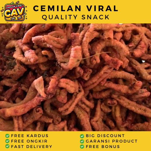 

CAV KERIPIK USUS PEDAS 250g Keripik Usus Crispy Usus Kering Usus Crispy Kriuk Cemilan Terlaris