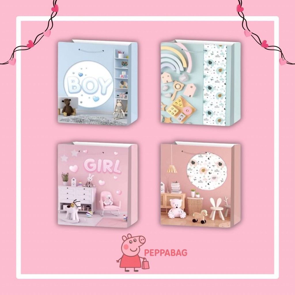 

Paper Bag Gift Cute / Paperbag Hadiah Motif Blink2 Pita Xmas Princess Hbd Te Amo Boy Girl - ES0453