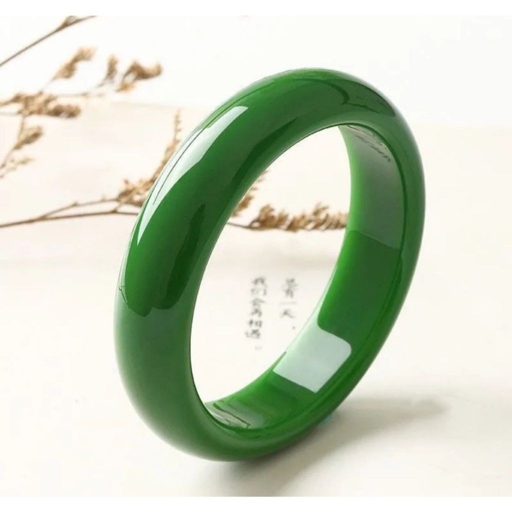 Gelang Batu Giok Natural Emerald Gelang batu giok asli cina Gelang Terapi Kesehatan Batu Giok Natura