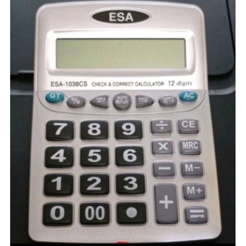

TSB KALKULATOR ESA 1038CS CHECK CORRECT/KALKULATOR 12 DIGIT ORIGINAL