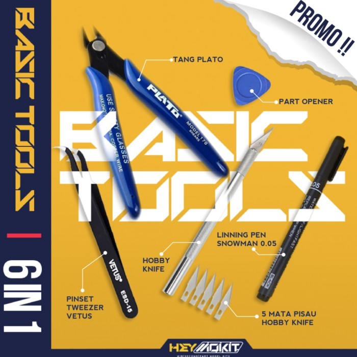 PAKET HEMAT ALAT RAKIT GUNDAM / GUNDAM TOOLS SD / HG / RG / MG PEMULA