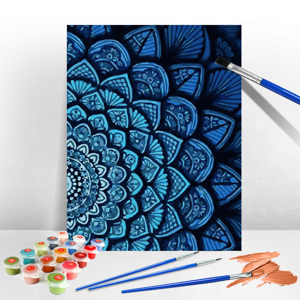 

HUACAN Painting By Numbers Mandala Abstract Handpainted Art Craft Home Decor Draw On Canvas Flower Unique Gift Kit