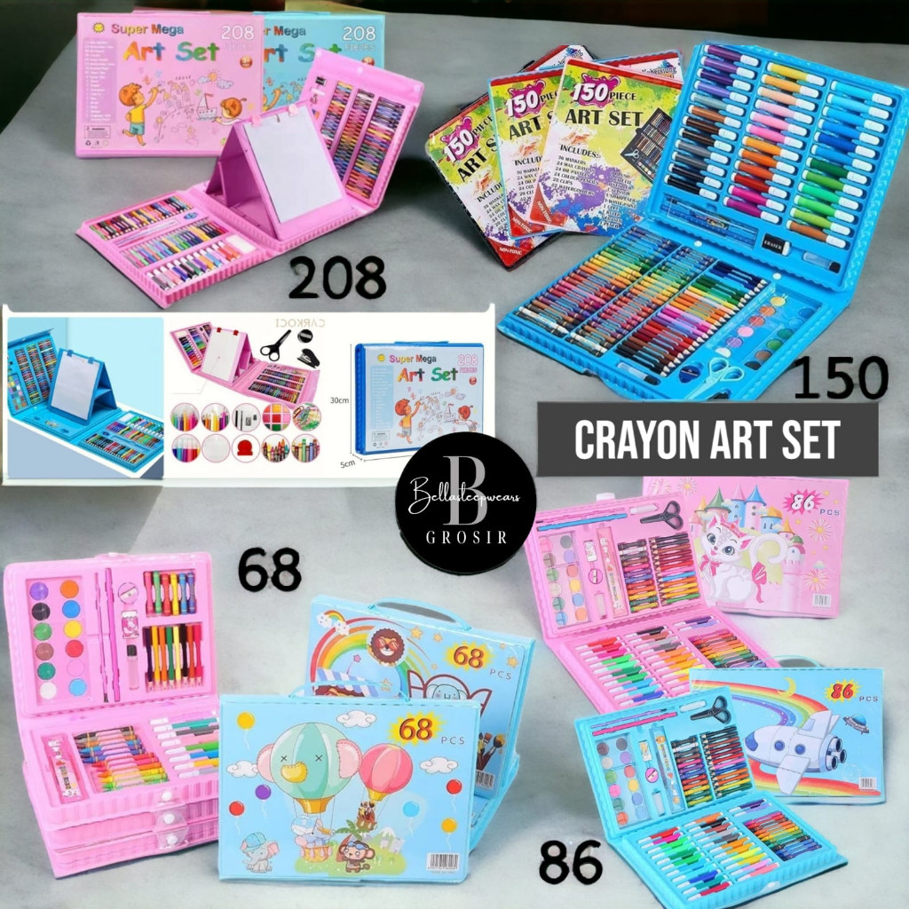 

BELLA CRAYON ART SET 68 / 86 / 150 / 208 - PENSIL WARNA LUKIS KRAYON MENGGAMBAR MEWARNAI PASTEL ANAK FULL SET | ALAT MAINAN EDUKASI BELAJAR ANAK
