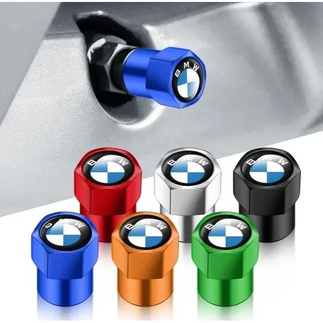 4pcs Hexagonal valve anti-theft and dust-proof automotive parts For BMW E60 E46 E39 E90 F30 E30 E34 