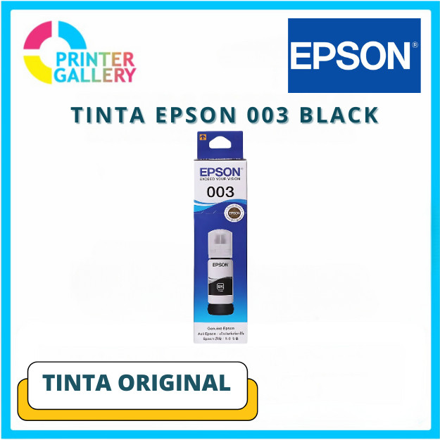 Tinta Printer EPSON 003 Black Hitam Original L3110 L1110 L3150 L5190 L3210