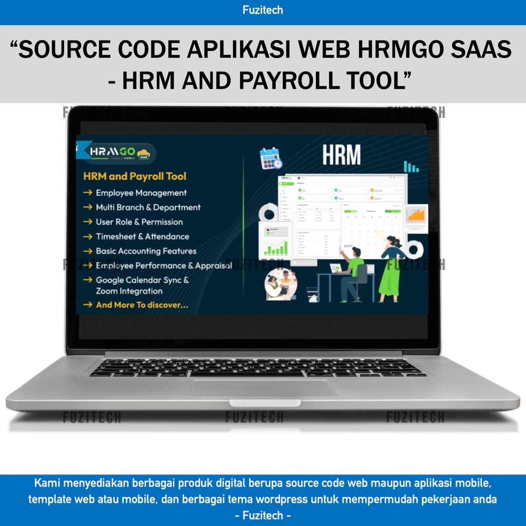 SOURCE CODE APLIKASI WEB HRMGO SAAS - HRM AND PAYROLL TOOL D47 FUZITECH
