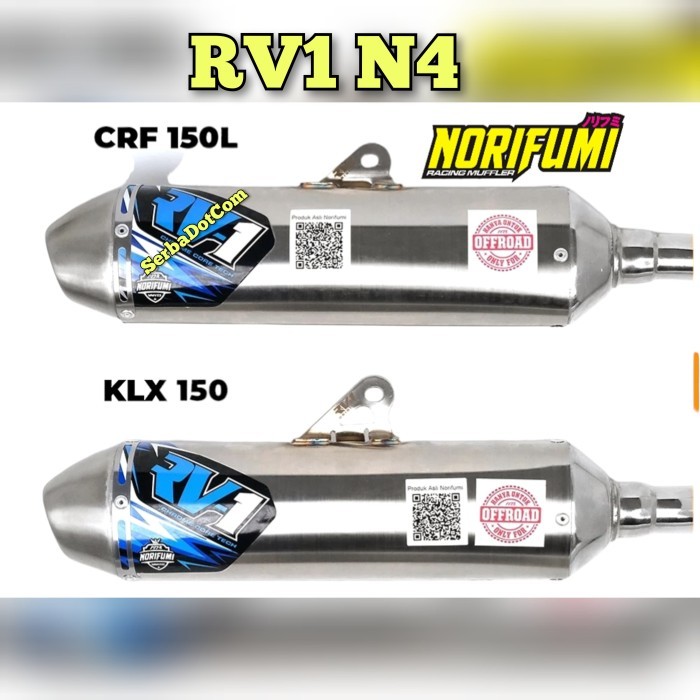Knalpot Norifumi RV1 N4 KLX CRF Original - RV1 N4 TAB BARU, KLX BF