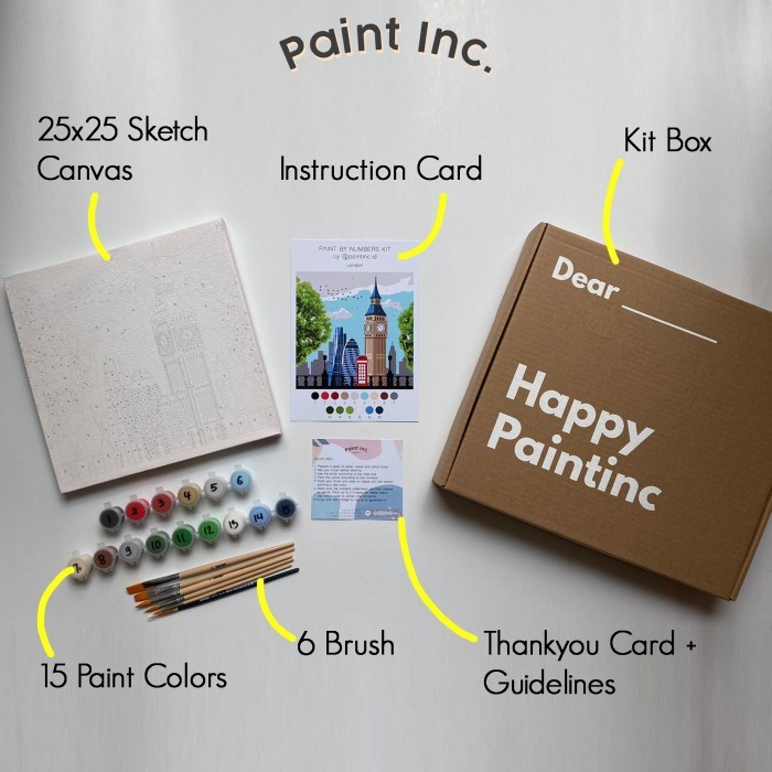 

promo -Paint by Numbers Kit: London | Paint Inc. ID | Paint by Number | Paint - Tanpa Kuas