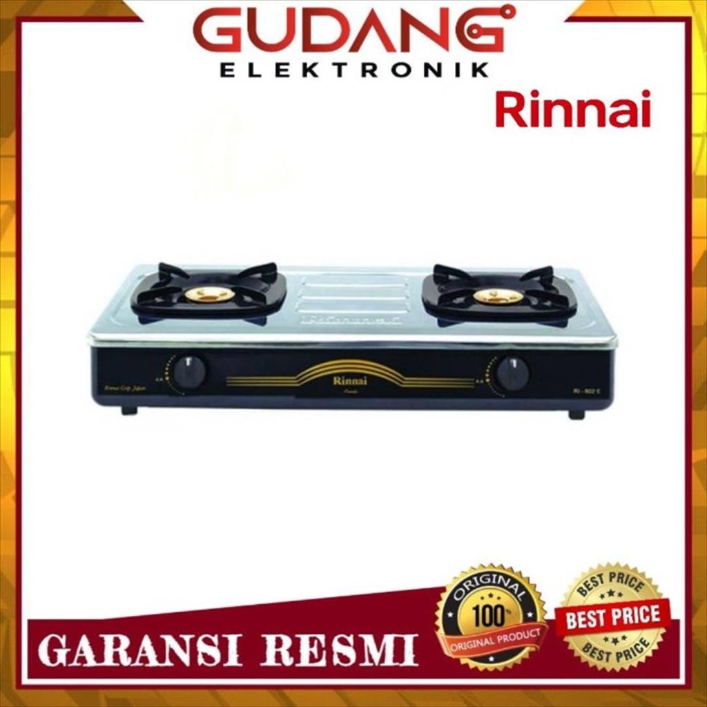 KOMPOR RINNAI 2 TUNGKU RI 602E KOMPOR GAS RI-602E RI 602 E