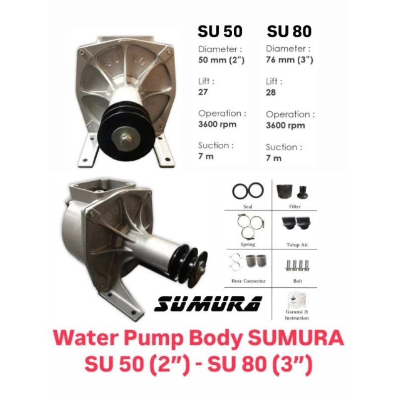 water pump body  Su50 2" / Su80 3" pompa air