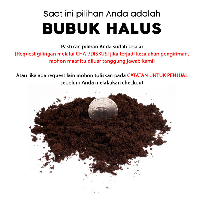 

Kopi Arabica Papua Wamena "Natural Process" 200 Gram Medium Roast - BUBUK HALUS