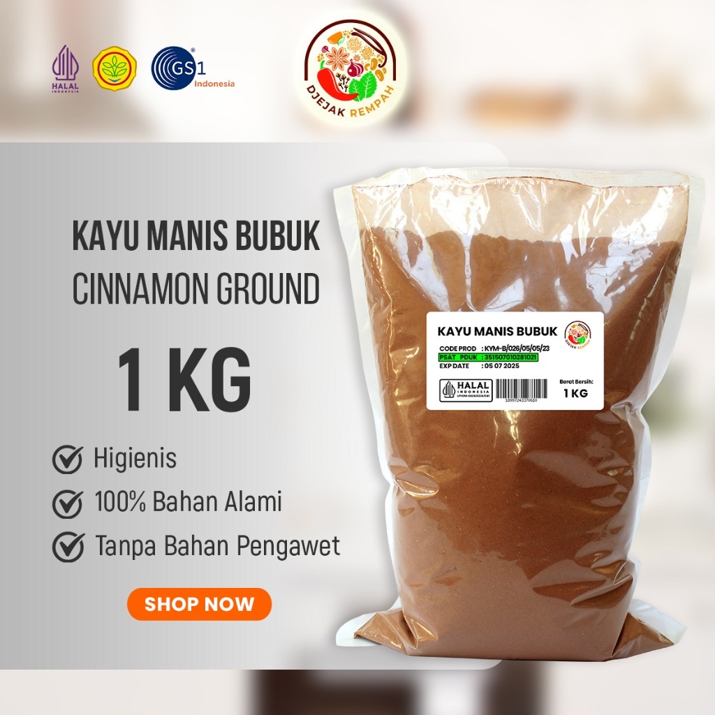

Kayu Manis Bubuk / Cinnamon Powder Premium kemasan 500 Gr sd 1 Kg)