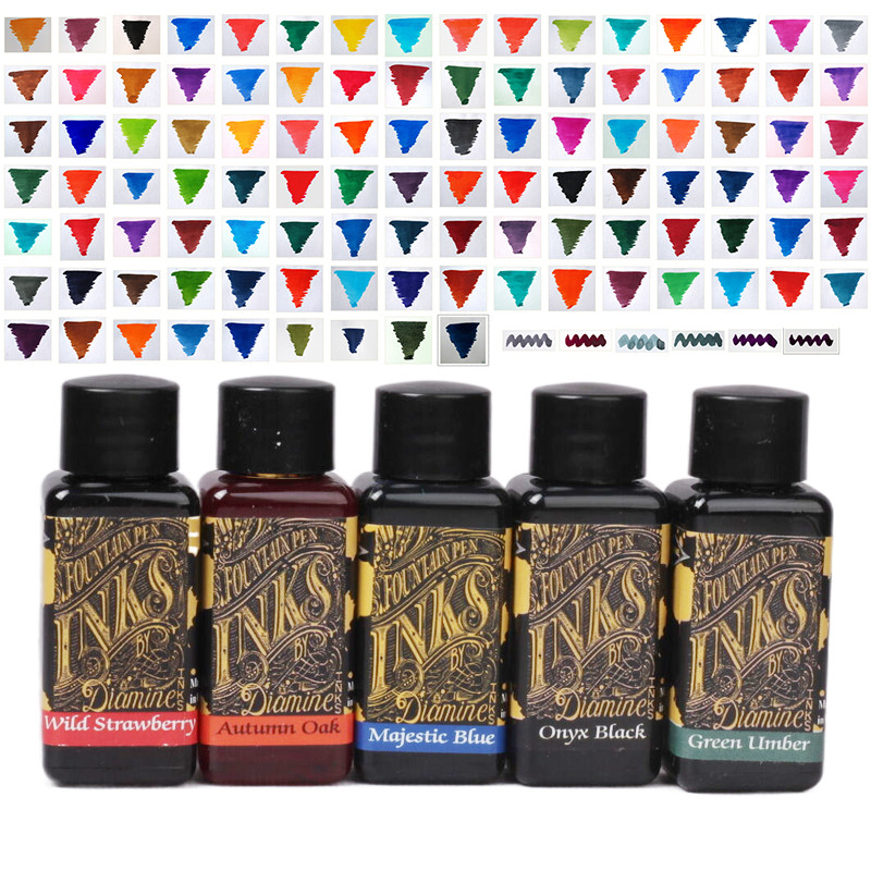 

30ml British Original Diamine Color Dye Type Fountain Pen Ink， Dip Pen, Drawing Ink